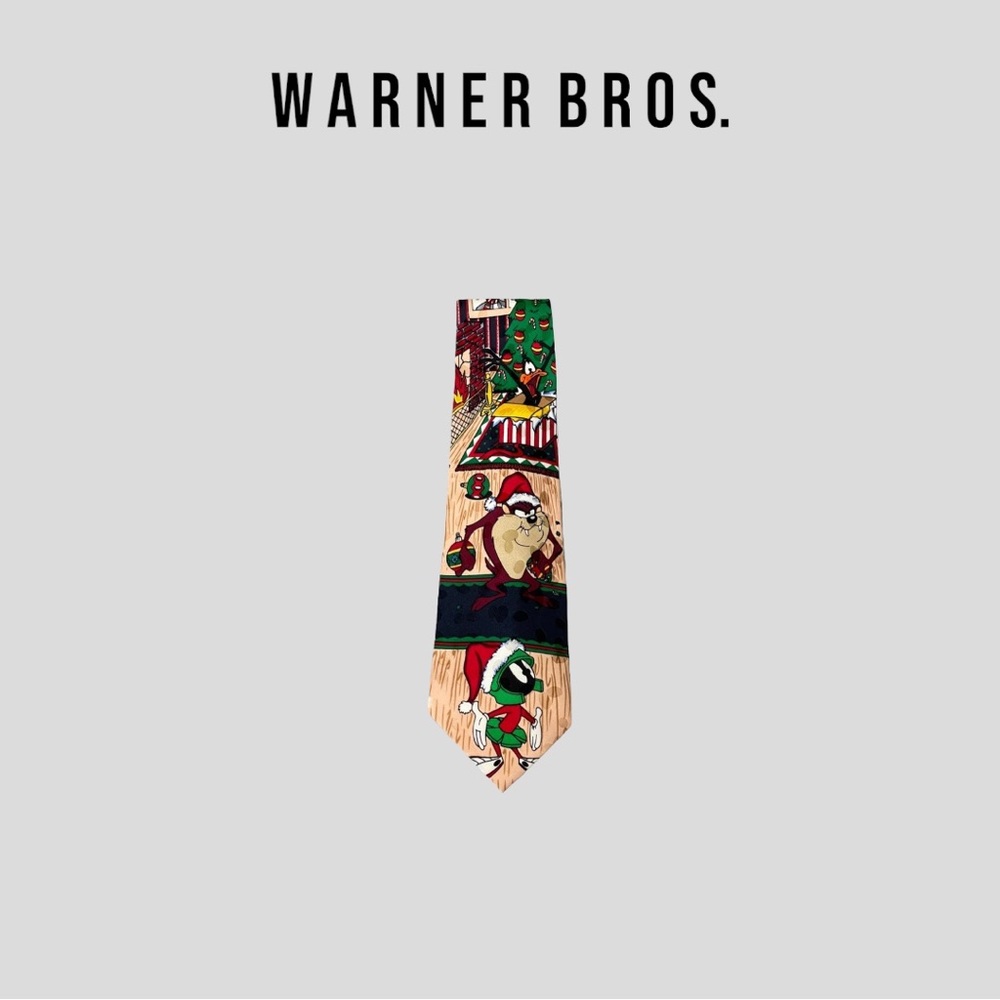 Silk tie Marvin the Martian Looney Toons necktie SILK 90’s vintage